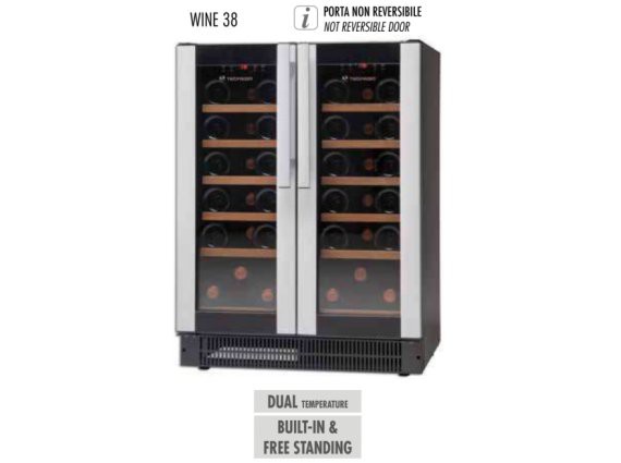 Frigorifero per vini Wine 38 doppia temperatura.